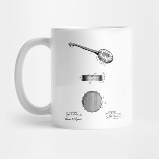 Banjo Vintage Patent Hand Drawing Mug